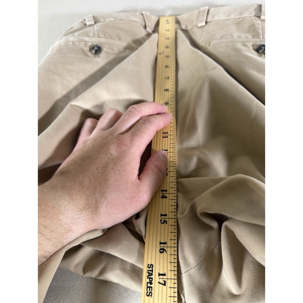Brooks Brothers Advantage Chino Pants Size 38x32 Tan Clark Fit 100% Cotton - Picture 11 of 15